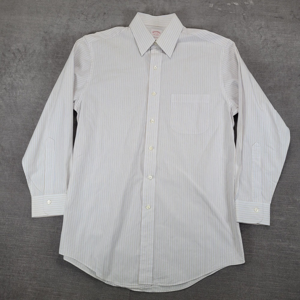 Brooks Brothers Striped Button Down Shirt Regular Fit Cotton Preppy 15-32‎